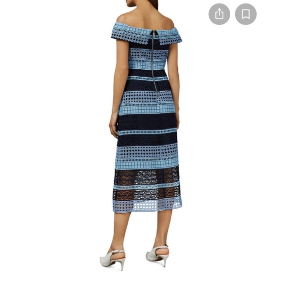 Ted Baker BRT-BLUE Bardot Lace Dress - Picture 4 of 11
